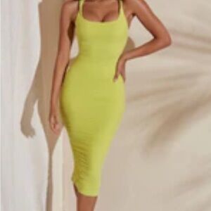 Oh Polly Lime Midi Dress